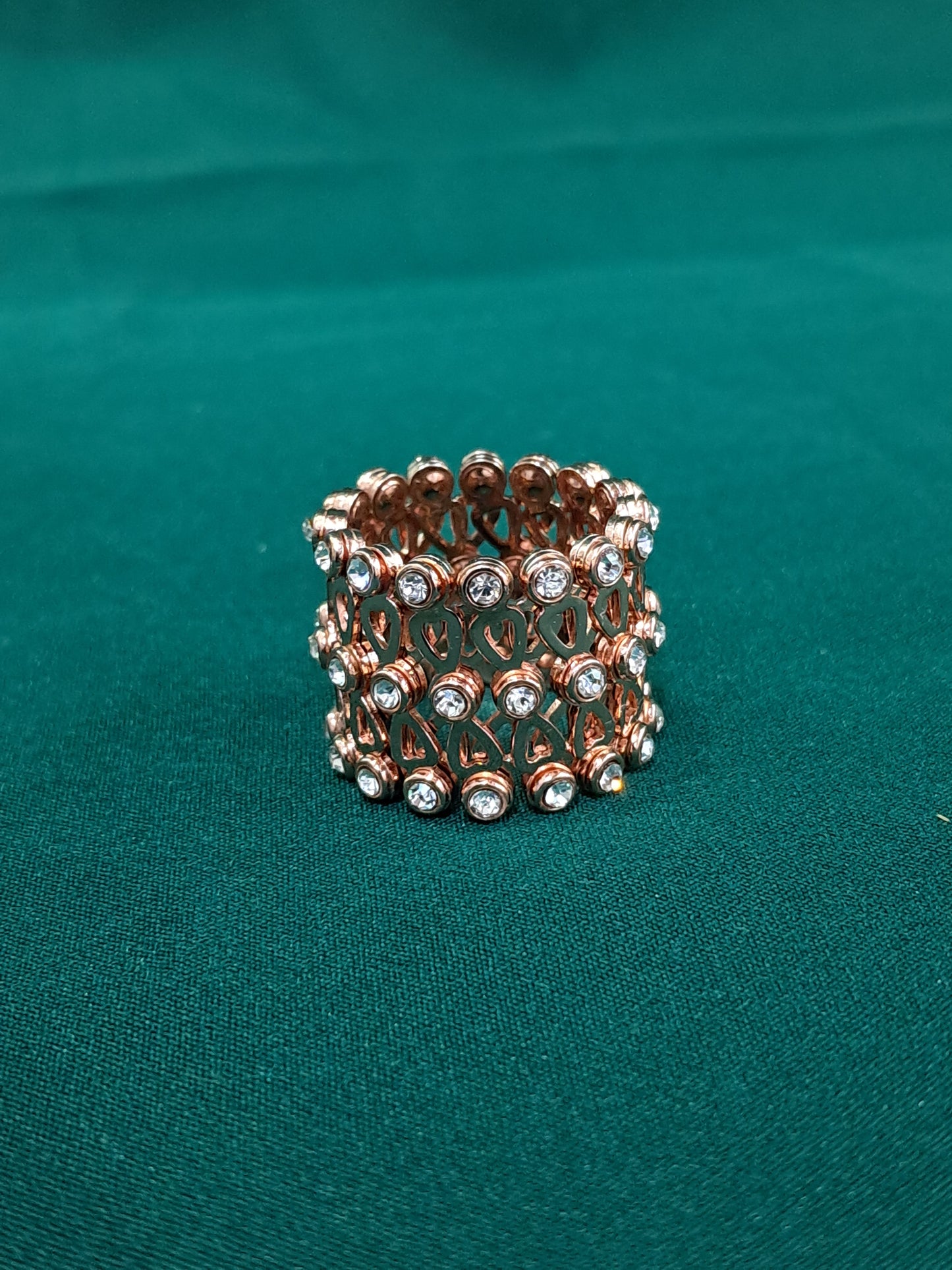 925 Silver Rosegold Ring cum Bracelet