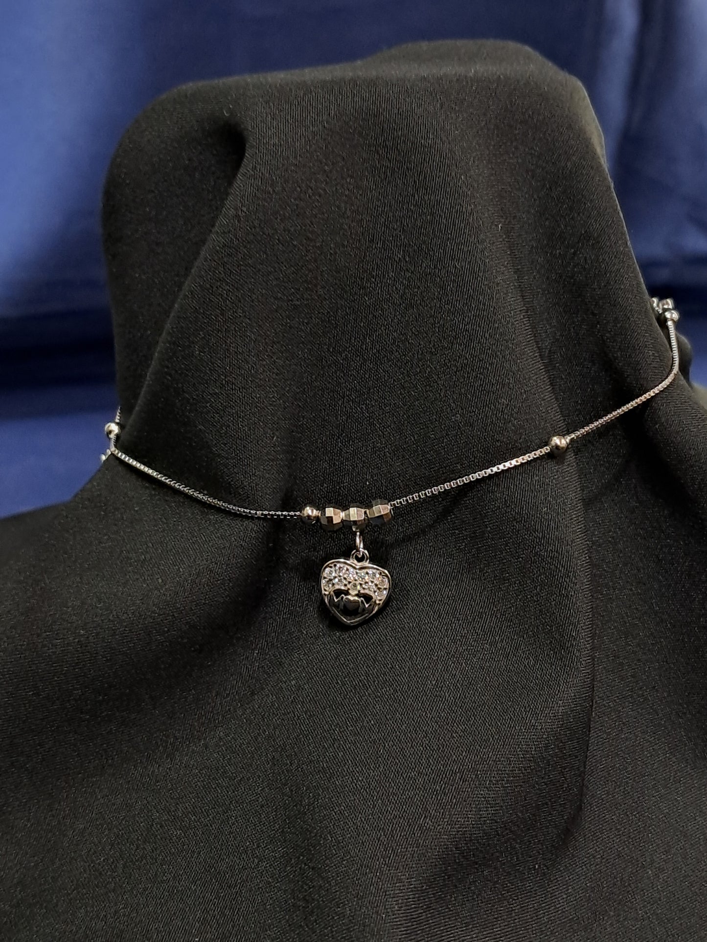 Heart shaped 925 anklet