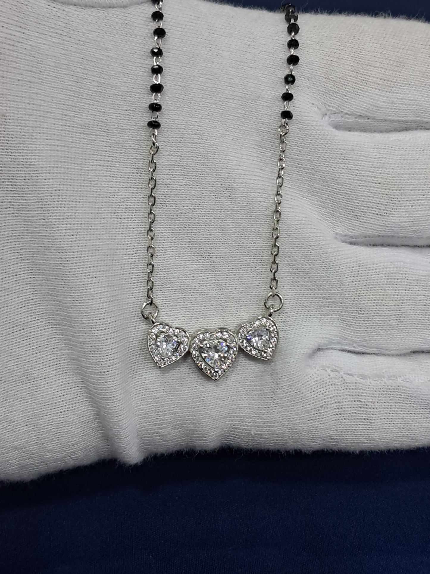 Solitaire heart 925 mangalsutra
