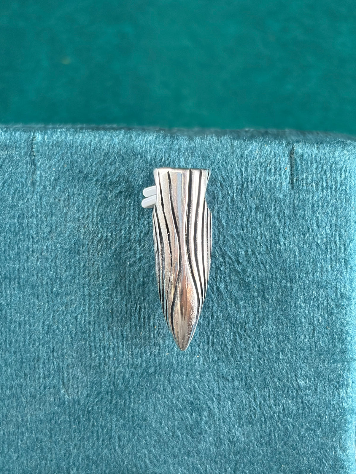Wave Pattern Teardrop Pendant – Classic, 925 Silver