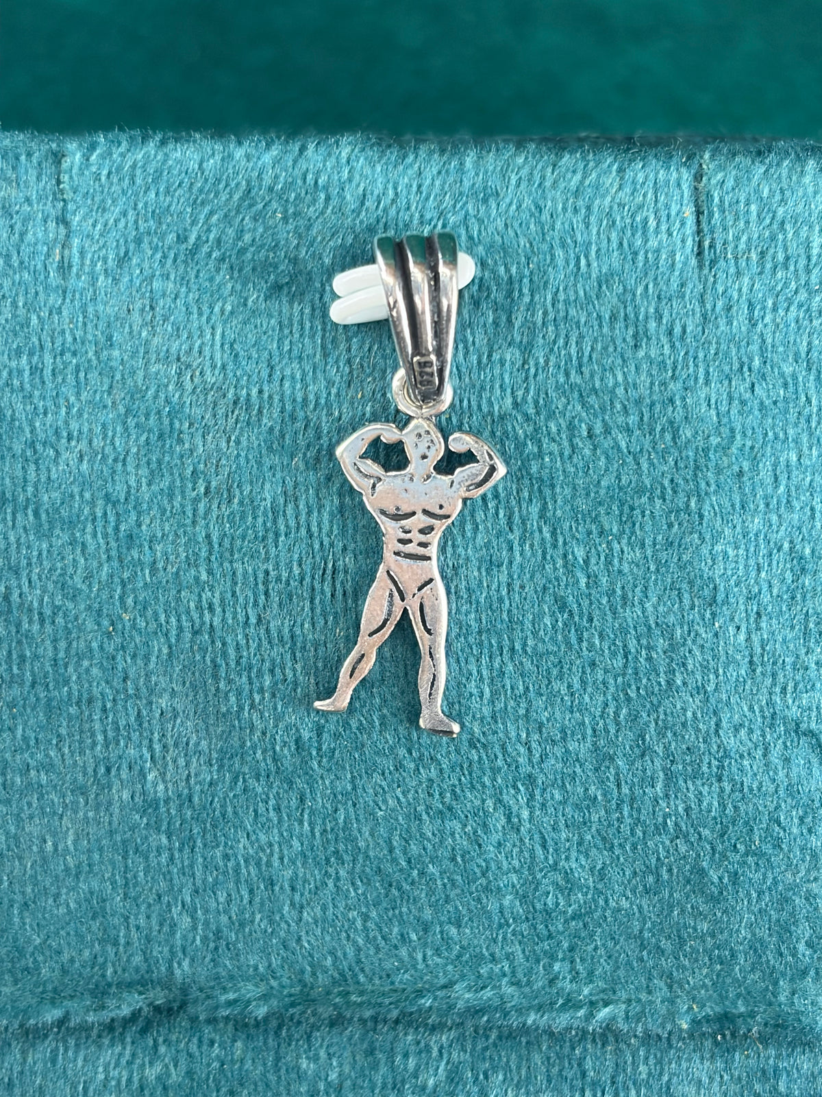 Gym Fitness Pendant – Silhouette, 925 Silver