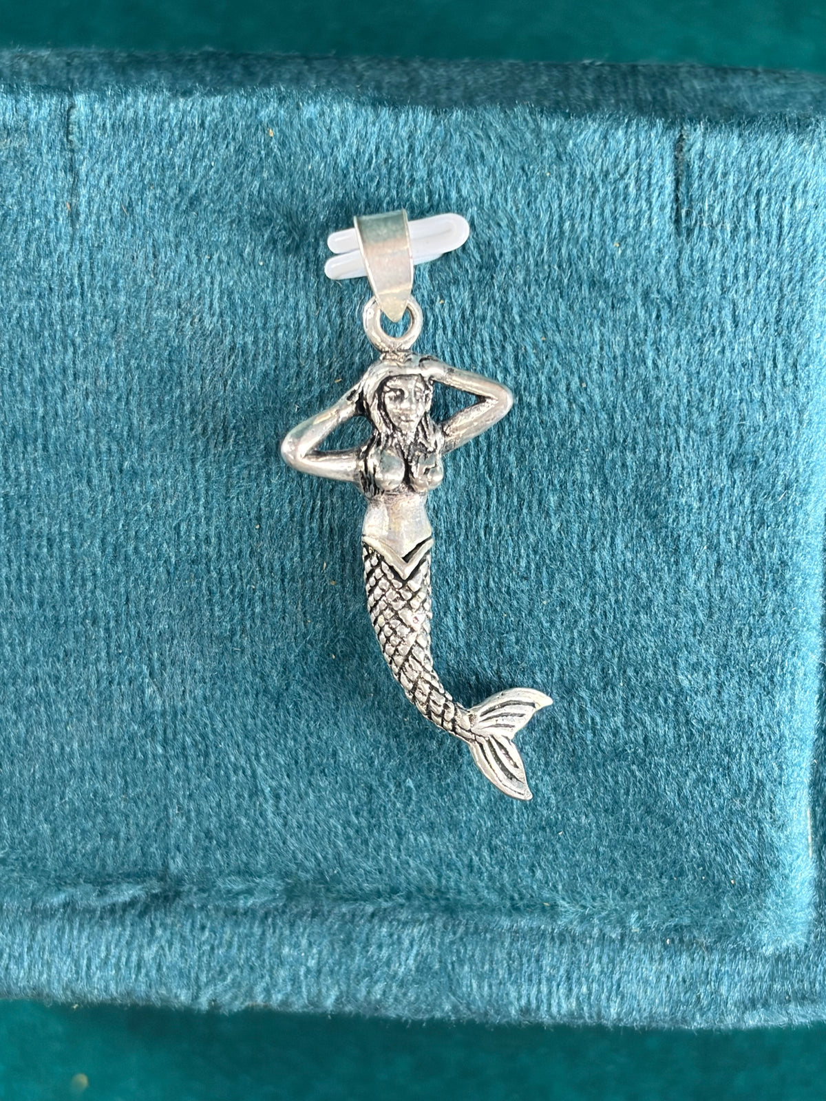 Mermaid Movable Pendant – Comb Pose, 925 Silver