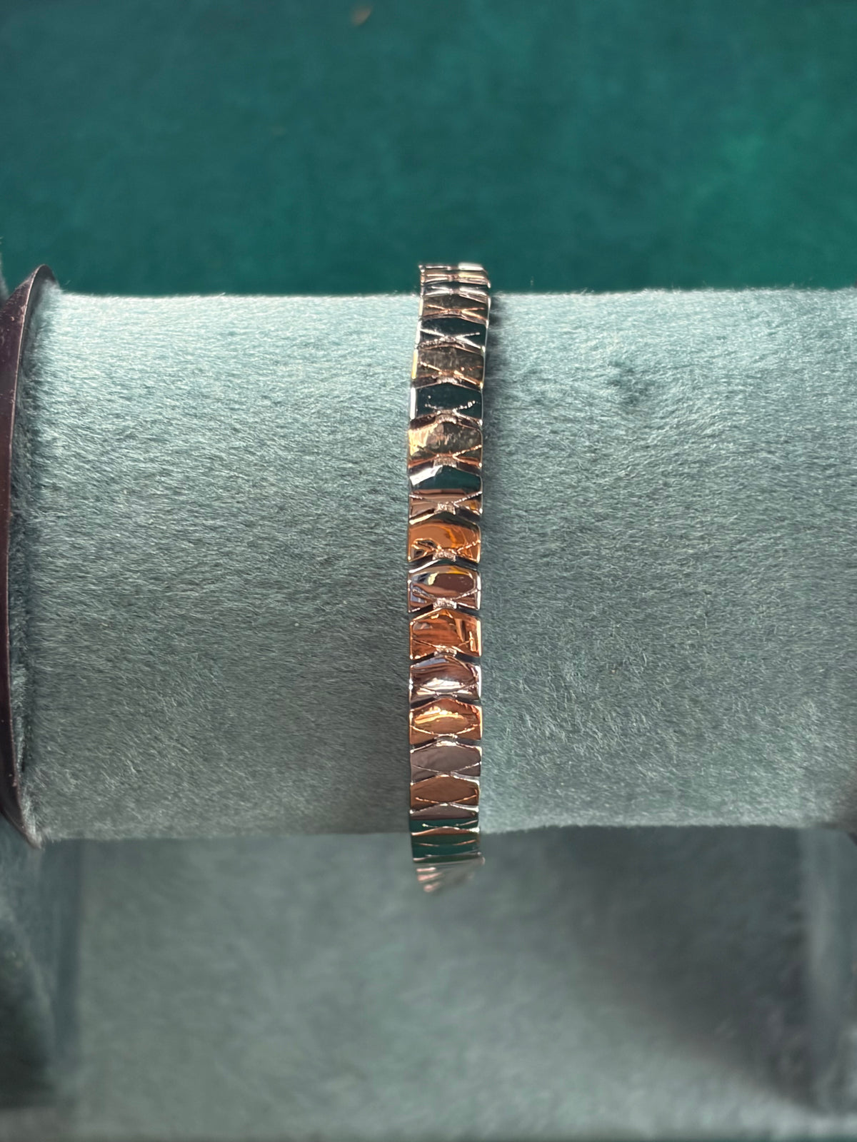 Dual Tone RPT Bracelet – High-Polish, 925 Silver