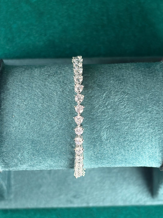 Prong-Set CZ Tennis Bracelet – Everyday Sparkle, 925 Silver