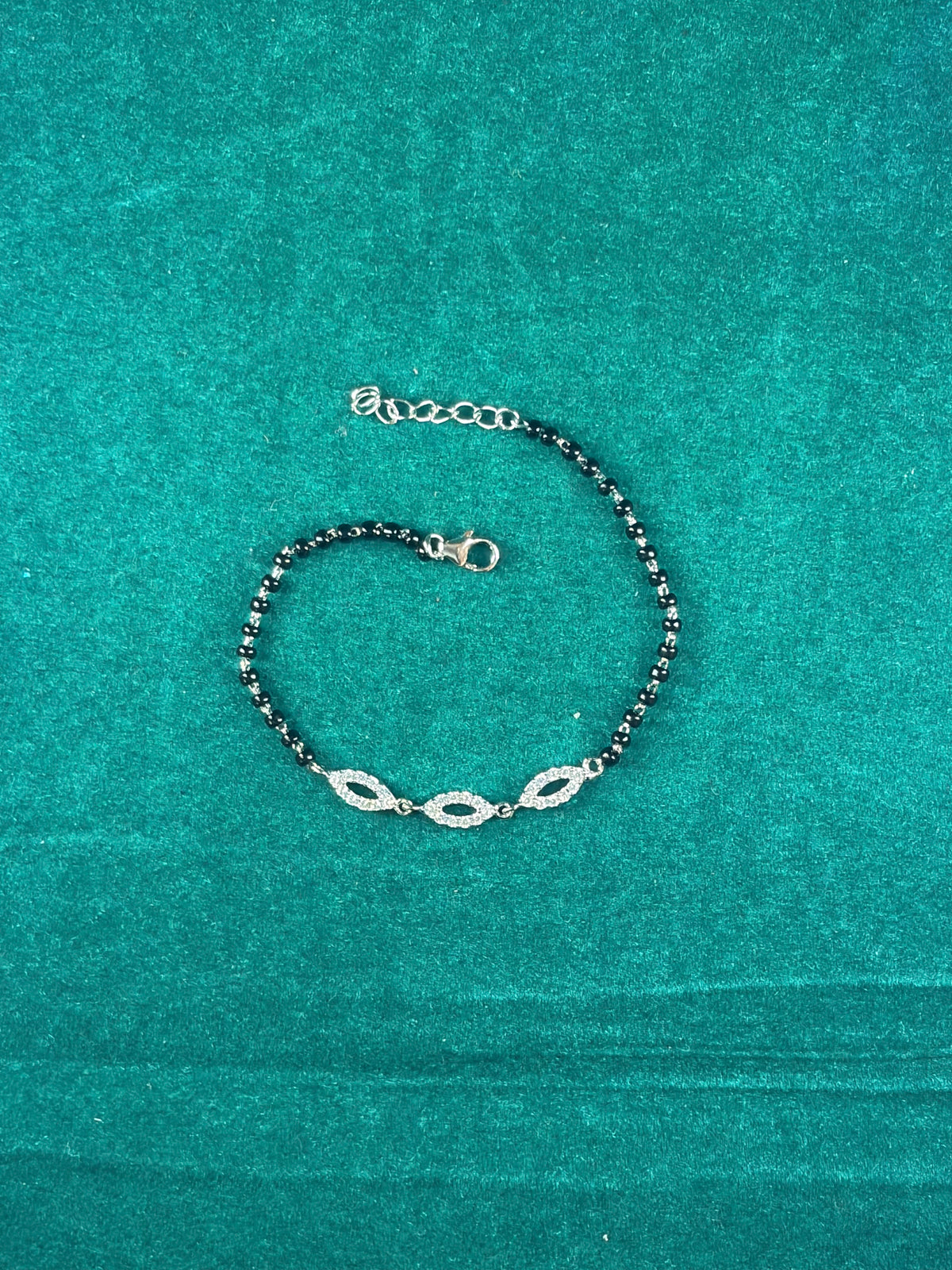 Beaded Bracelet – Delicate Marquise, 925 Silver