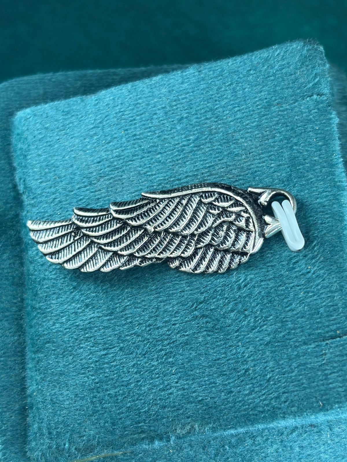 Angel Wing Pendant – Feather Detail, 925 Silver