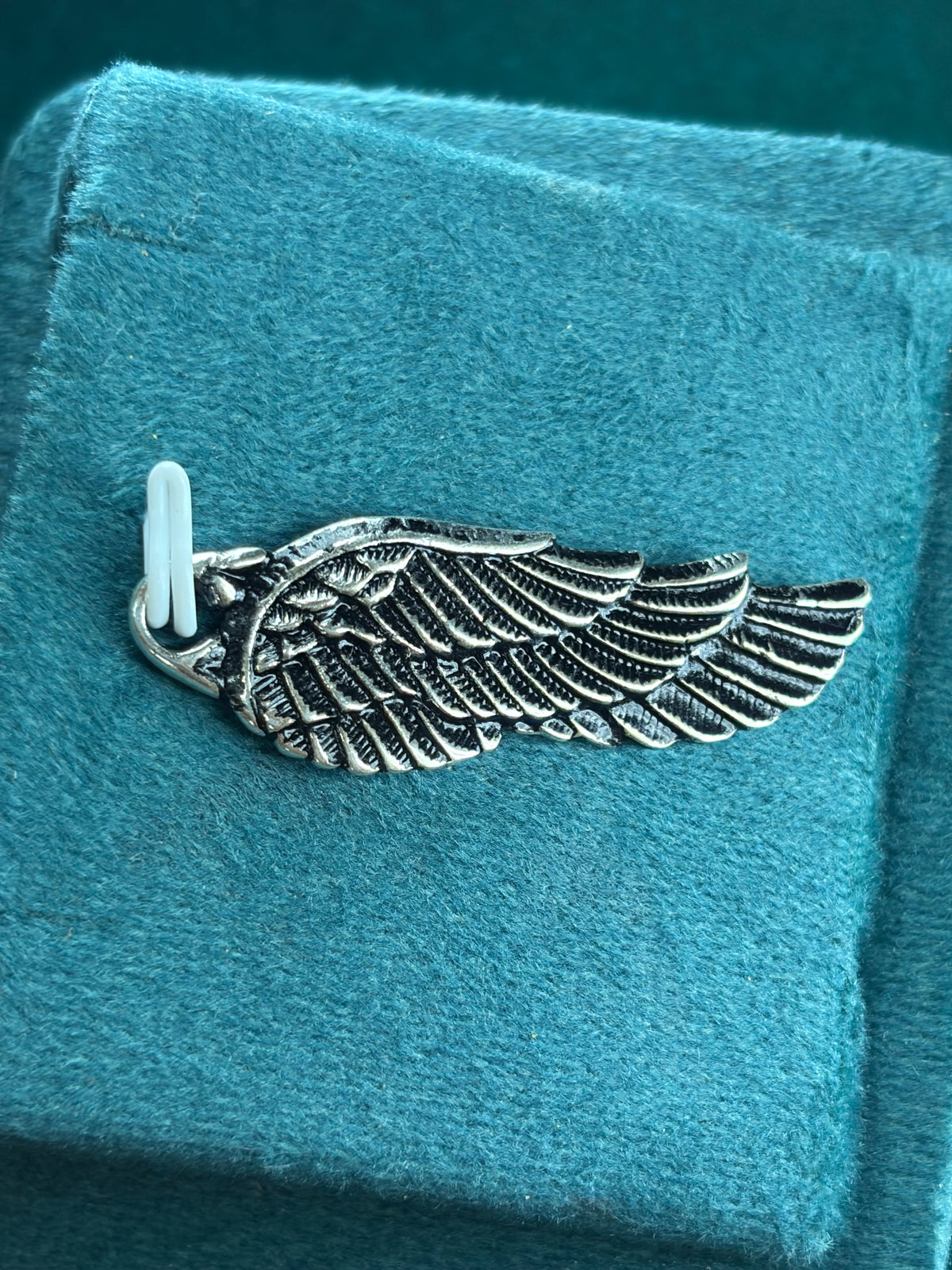 Angel Wing Pendant – Feather Detail, 925 Silver