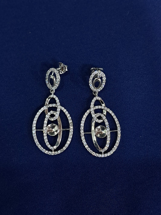 Platinum polished 925 earrings