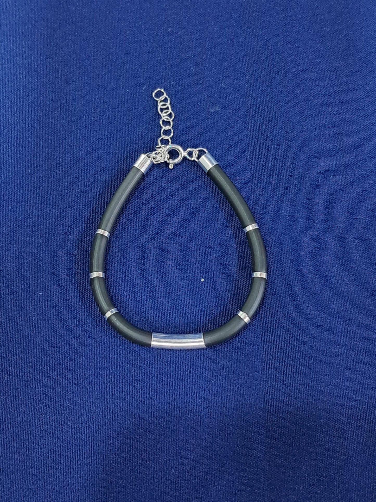 Rubber bracelet for kids with silver(single)