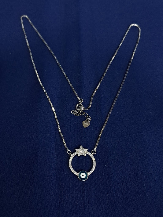 Evil eye with star chain pendant