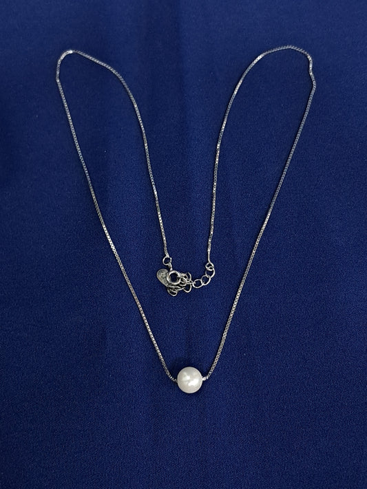 Pearl chain pendant 925 silver