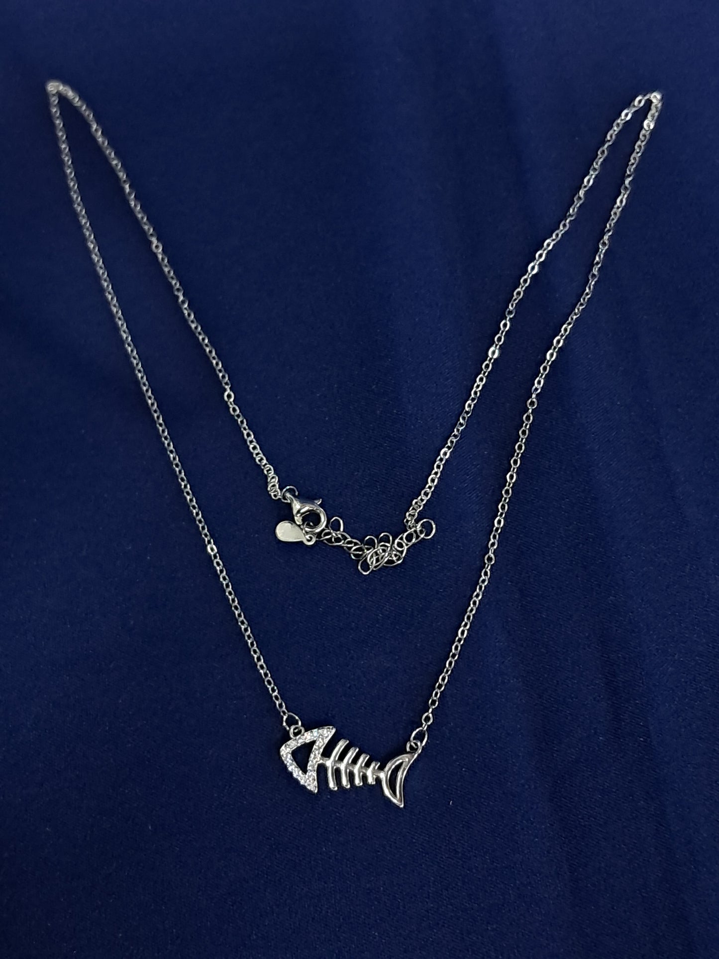 Fish chain pendant 925 silver