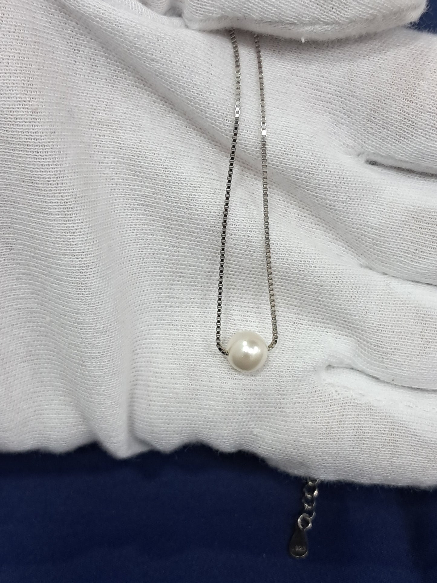 Pearl chain pendant 925 silver