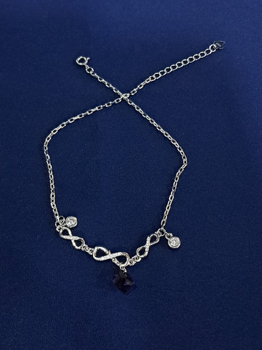 Infinity 925 silver anklet