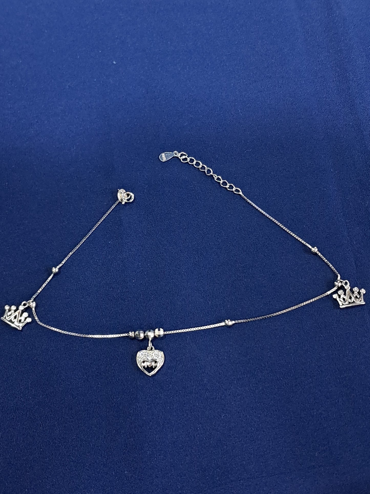 Heart shaped 925 anklet