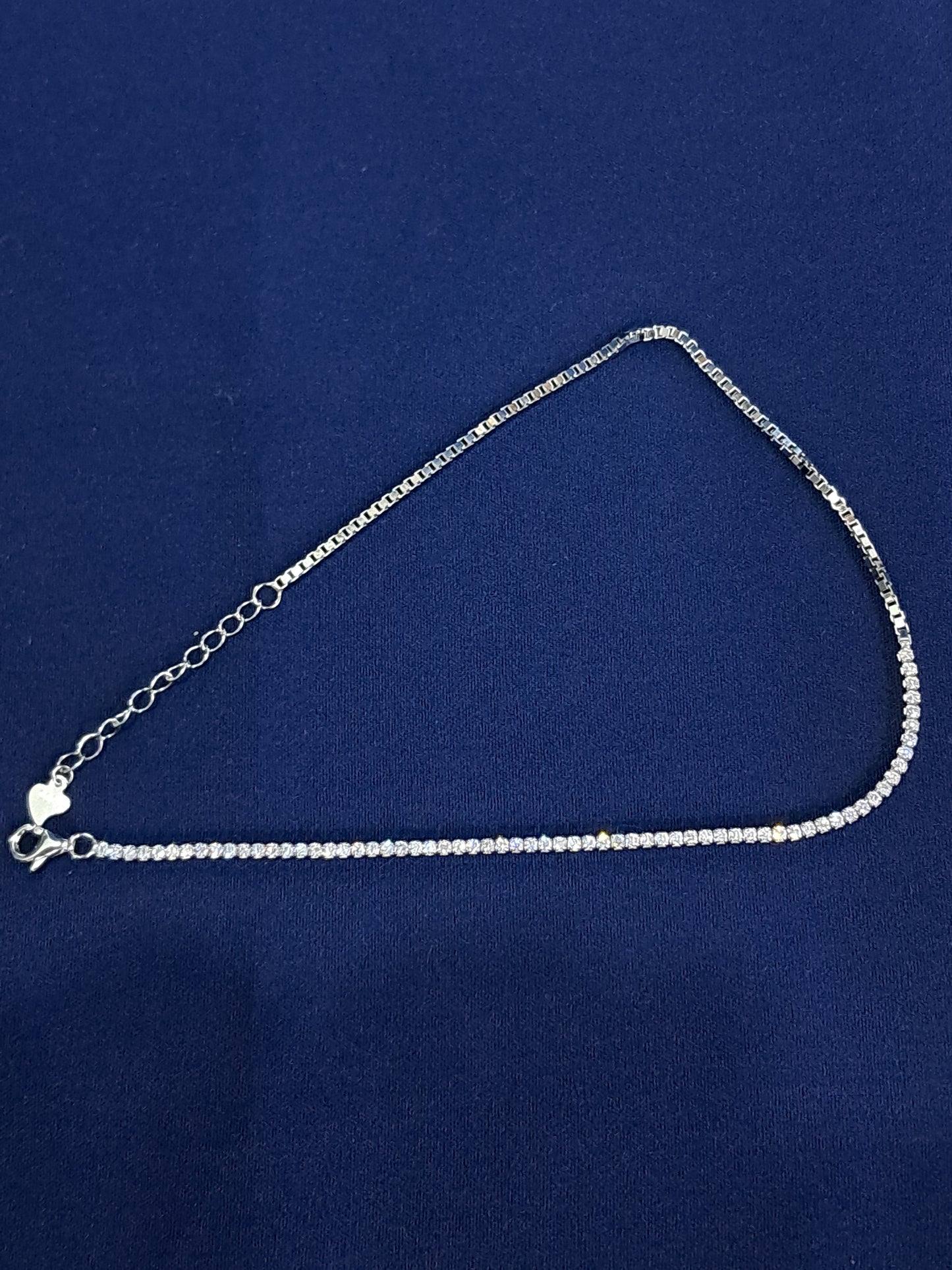 Full diamond 925 anklet