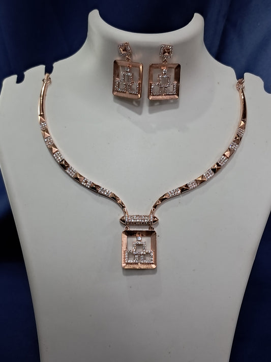 Fancy silver necklace set