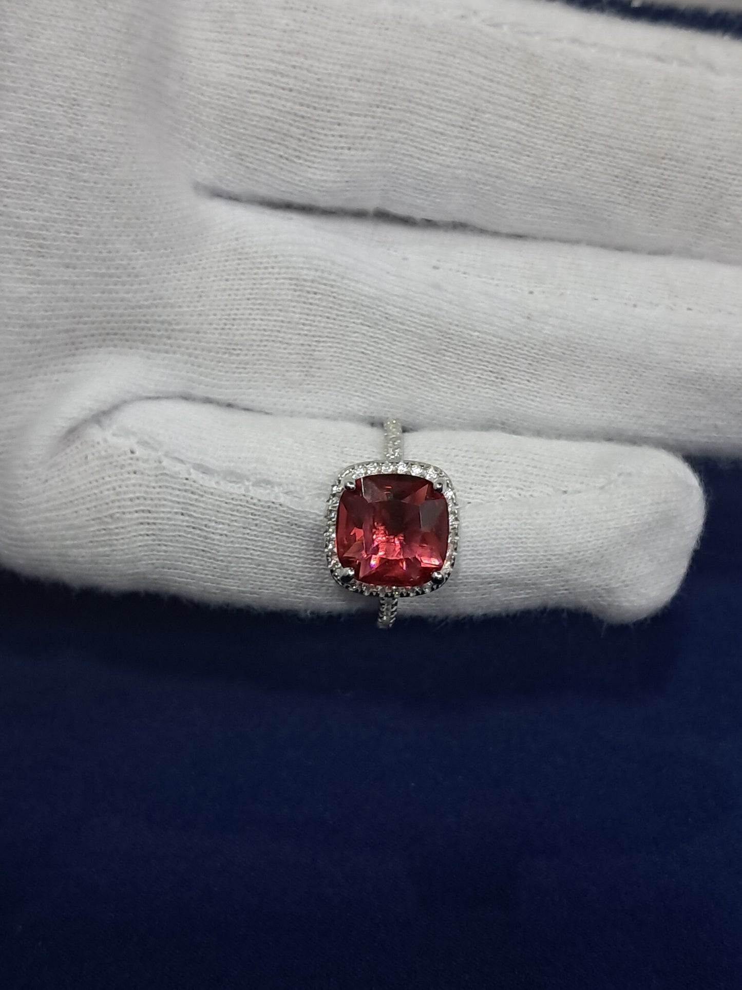 Red solitaire 925 ring