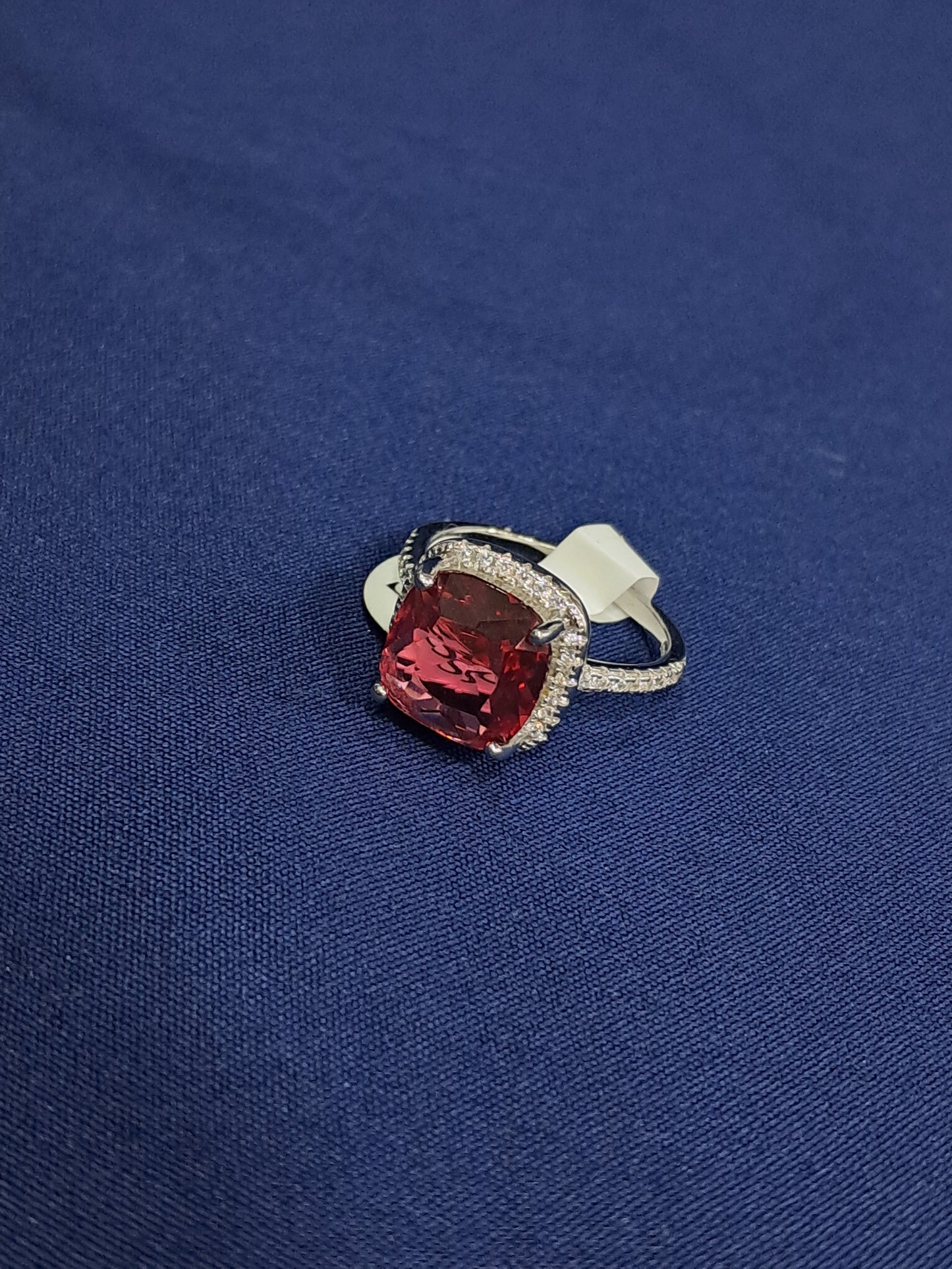 Red solitaire 925 ring