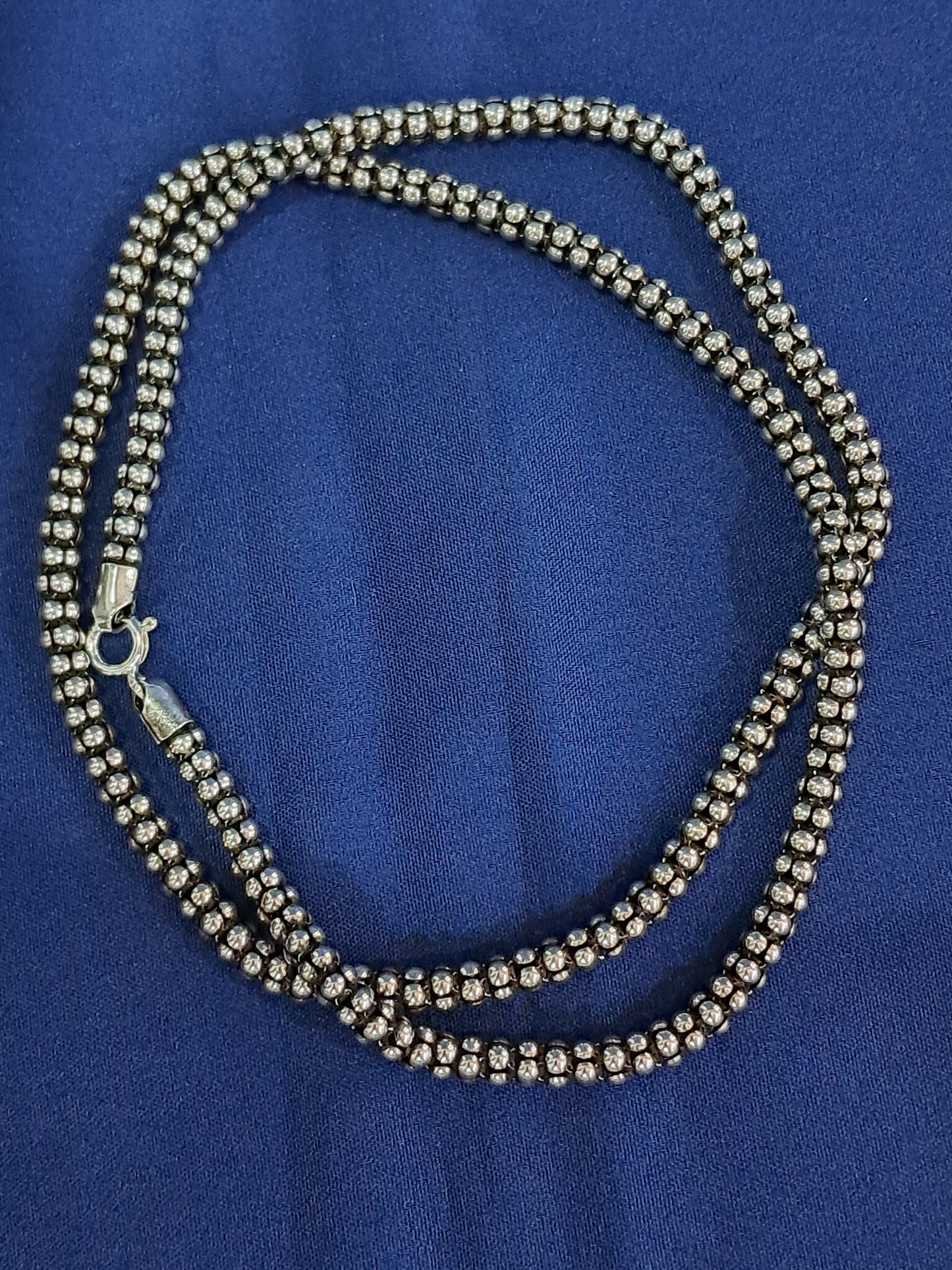 Oxidised 925 silver chain