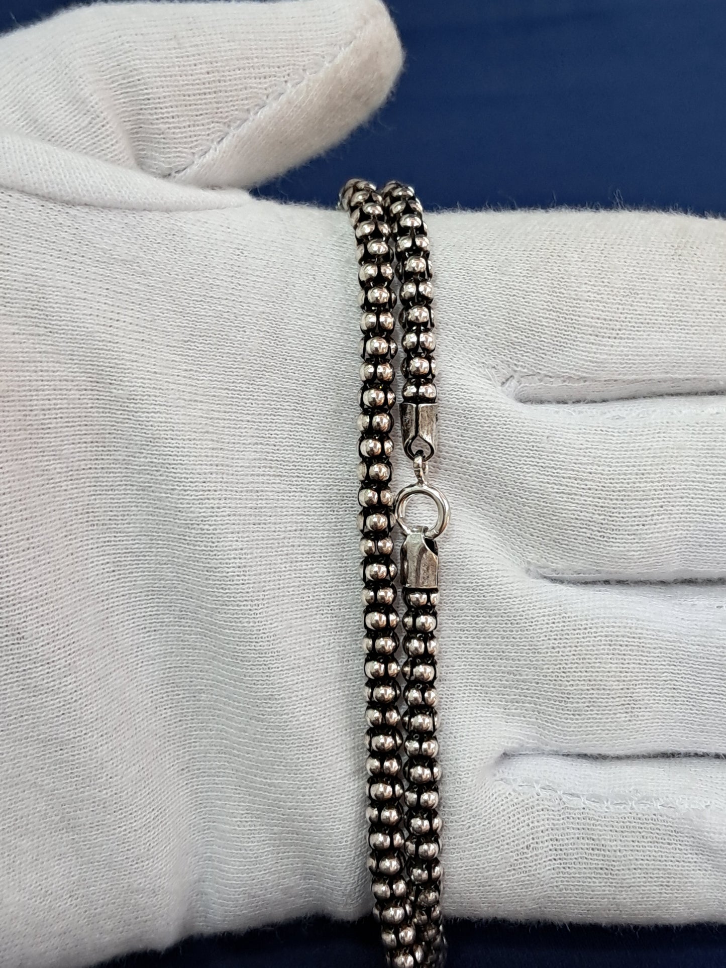 Oxidised 925 silver chain