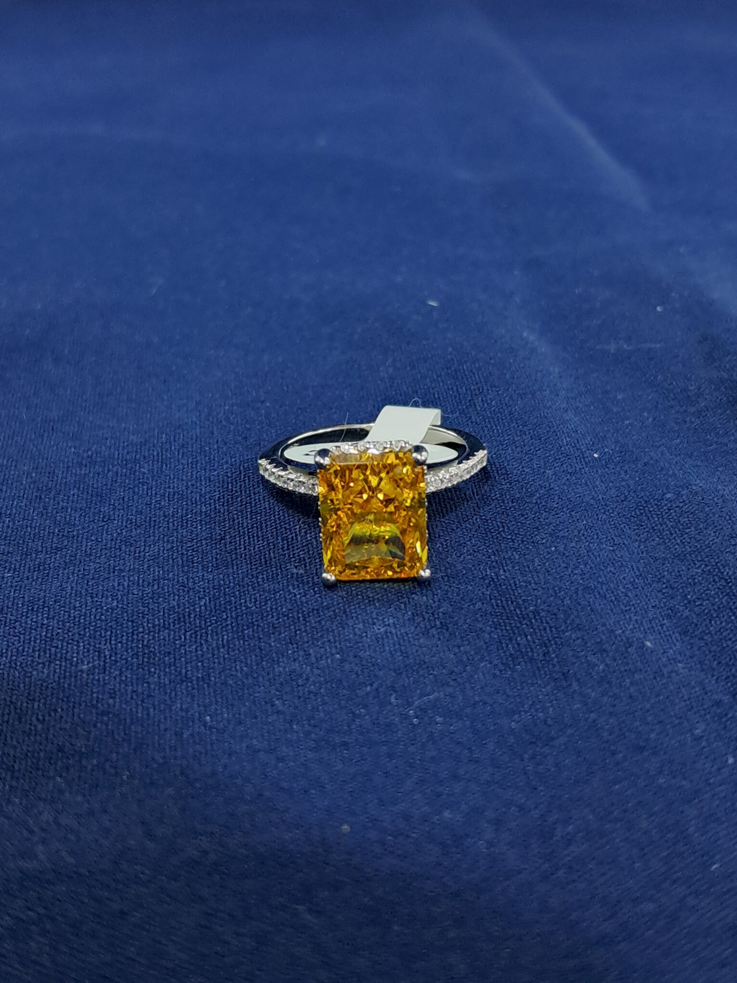 Yellow fancy solitaire 925