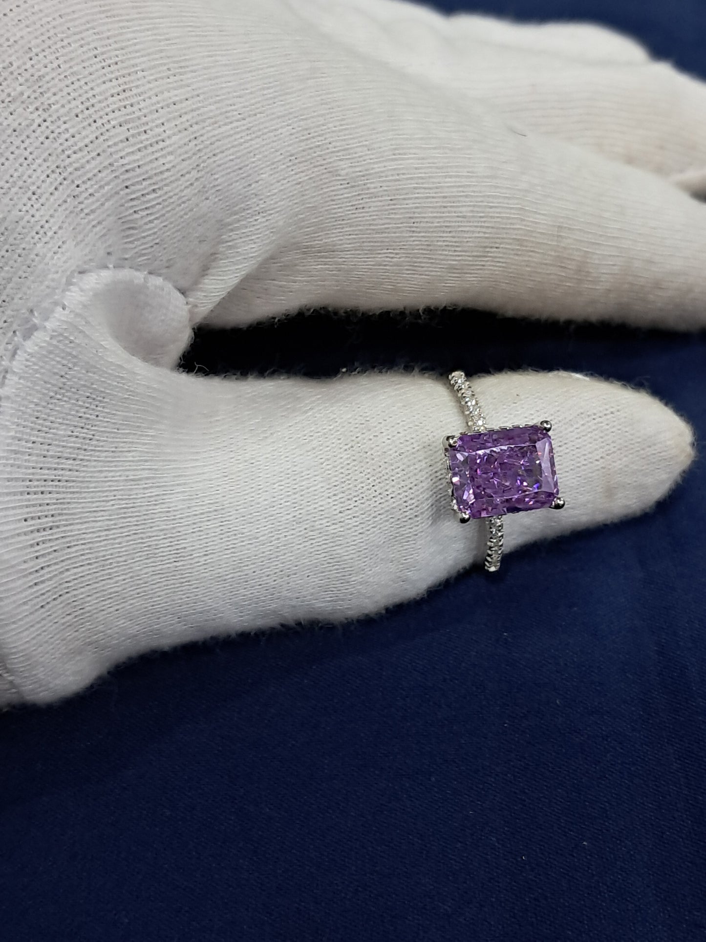 Lavendar vibes solitaire ring