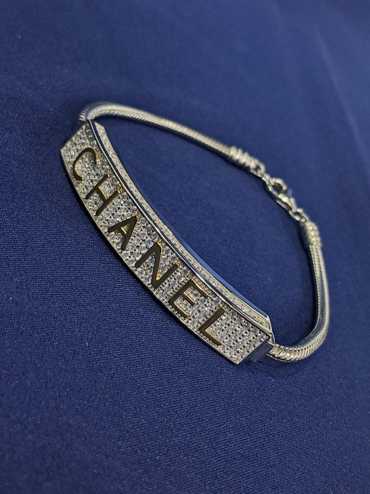 Chanel(written) silver bracelet