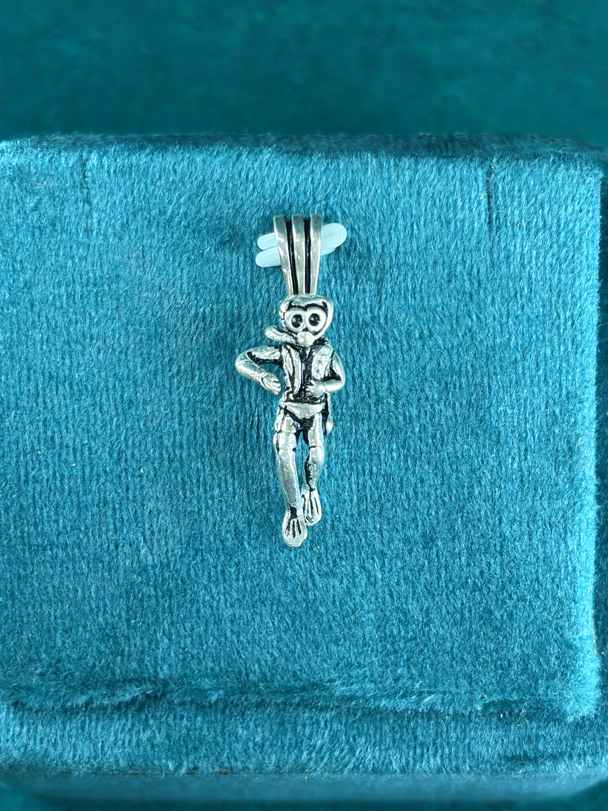 Scuba Diver Pendant, 925 Silver