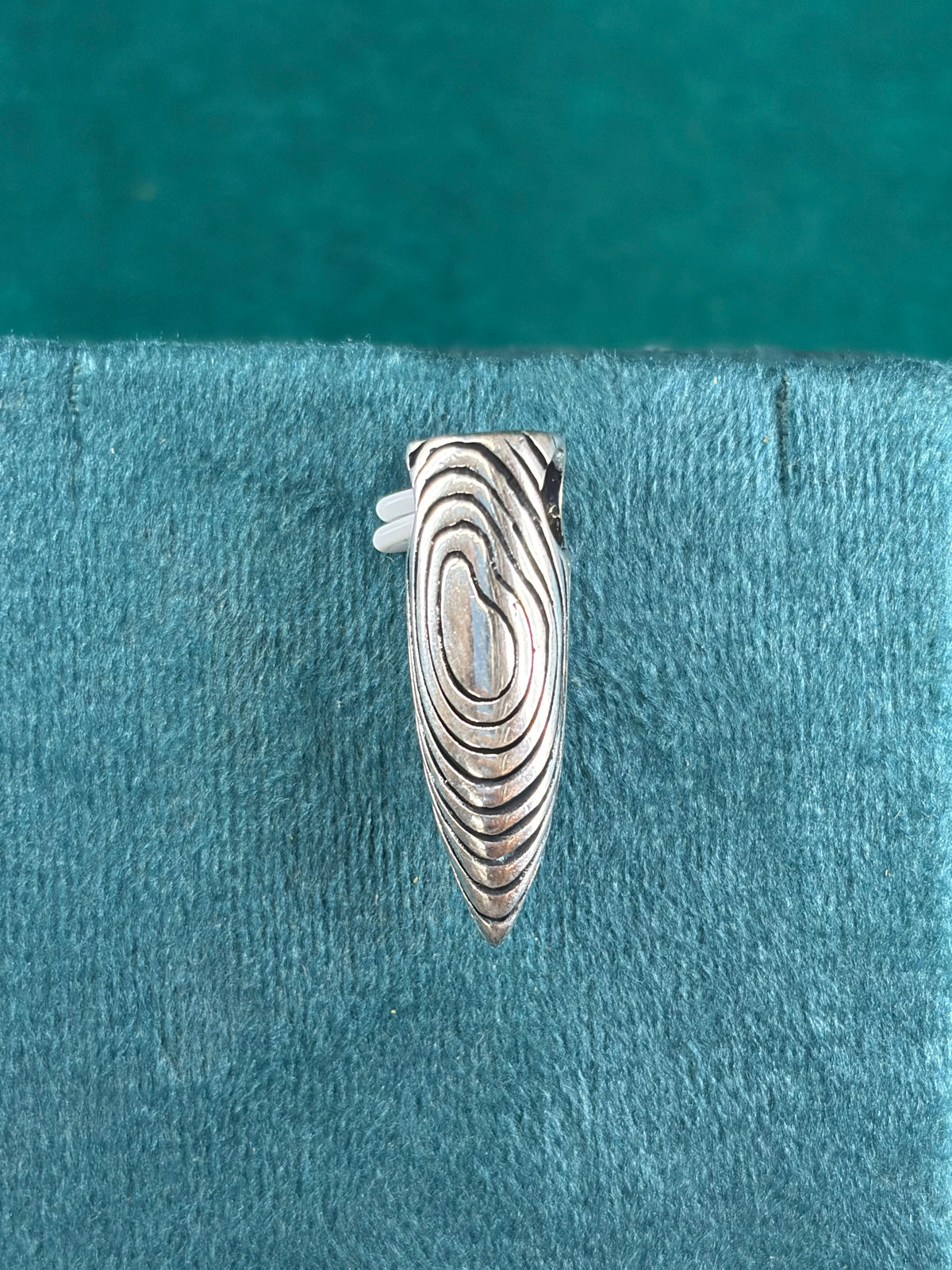 Wave Pattern Teardrop Pendant – Classic, 925 Silver