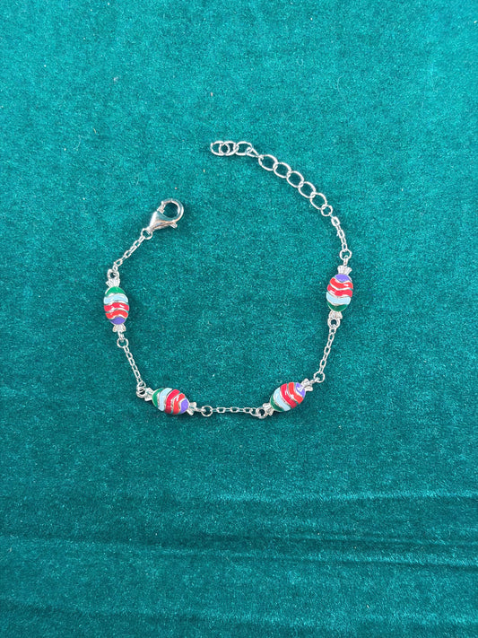 Enamel Bead Kids Bracelet – Everyday, 925 Silver