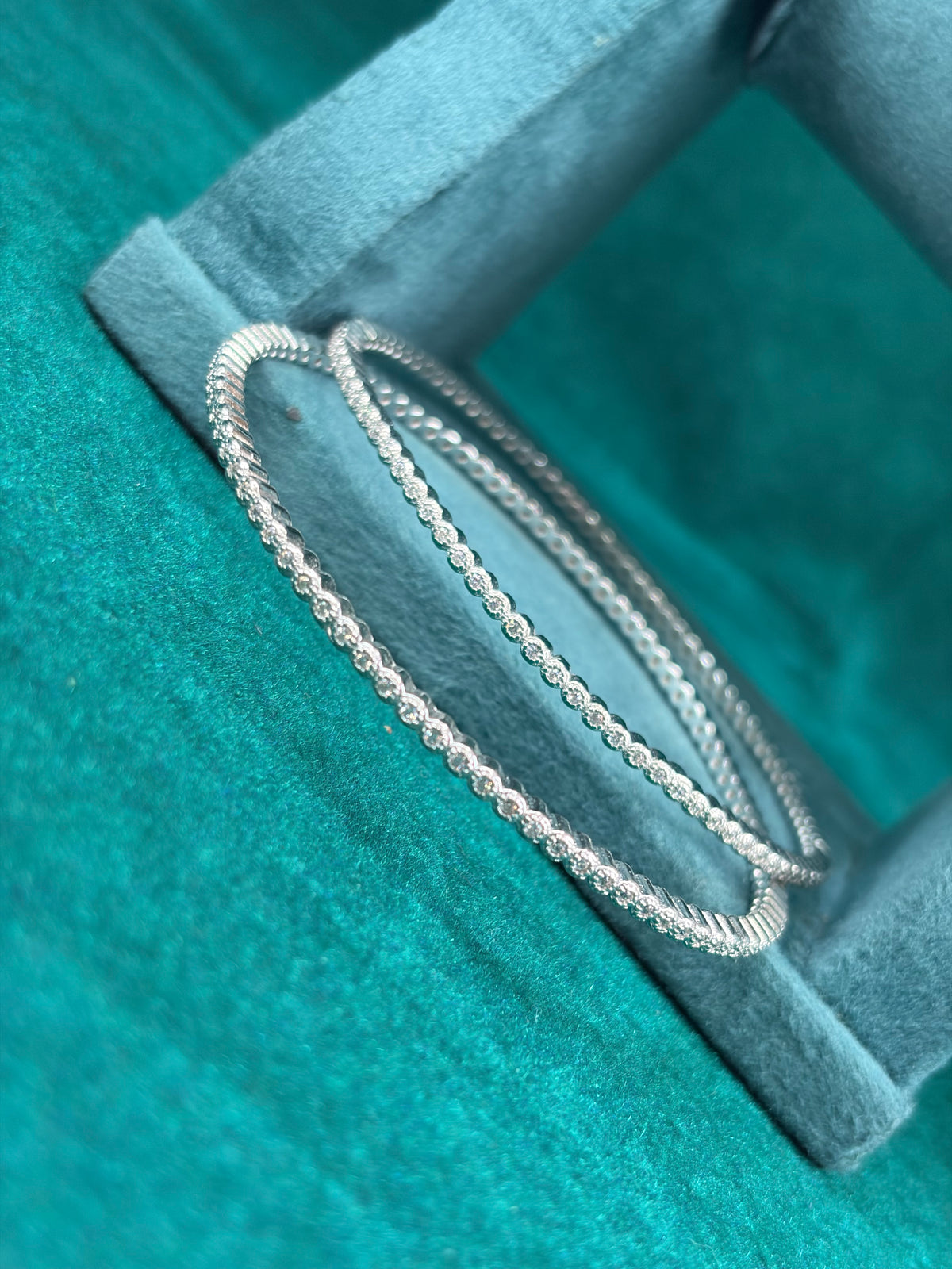 Twisted Rope Bangle Pair – High-Polish, 925 Silver
