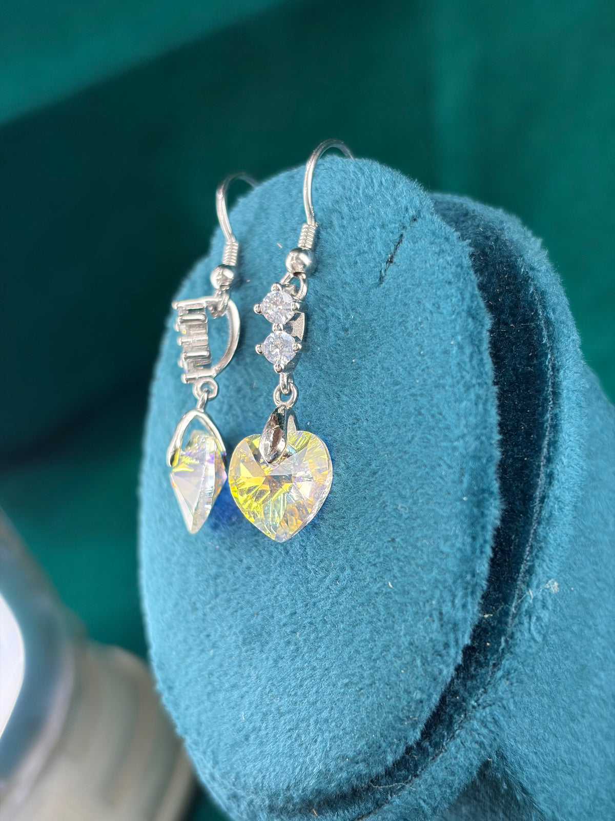 Citrine-Tone Heart Danglers – Everyday, 925 Silver