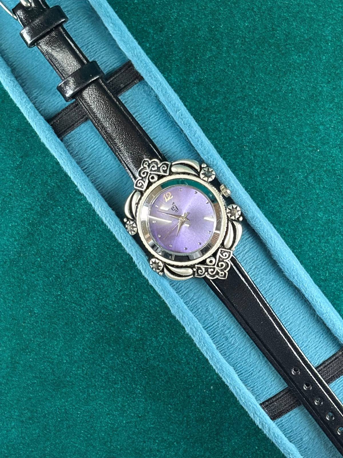 Star Scroll Watch – Lavender Dial, 925 Silver