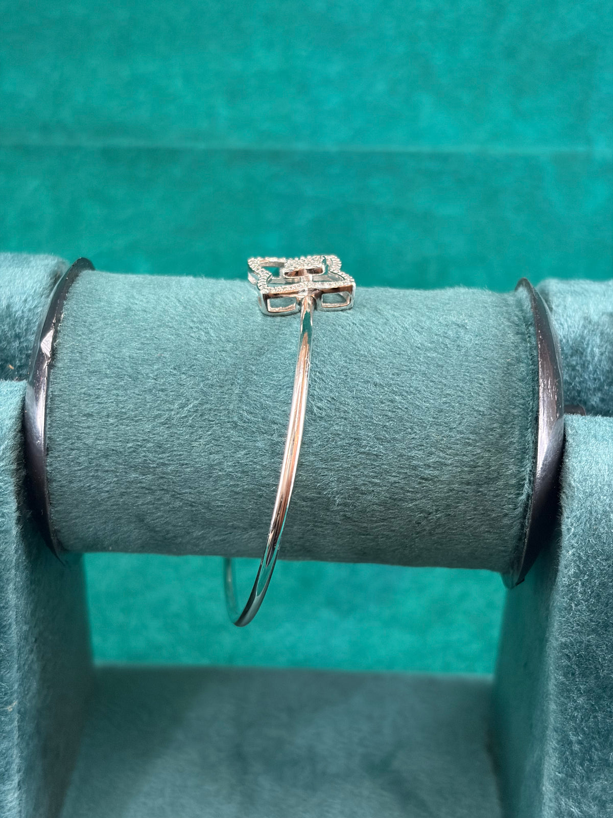 Star Outline Bangle, 925 Silver