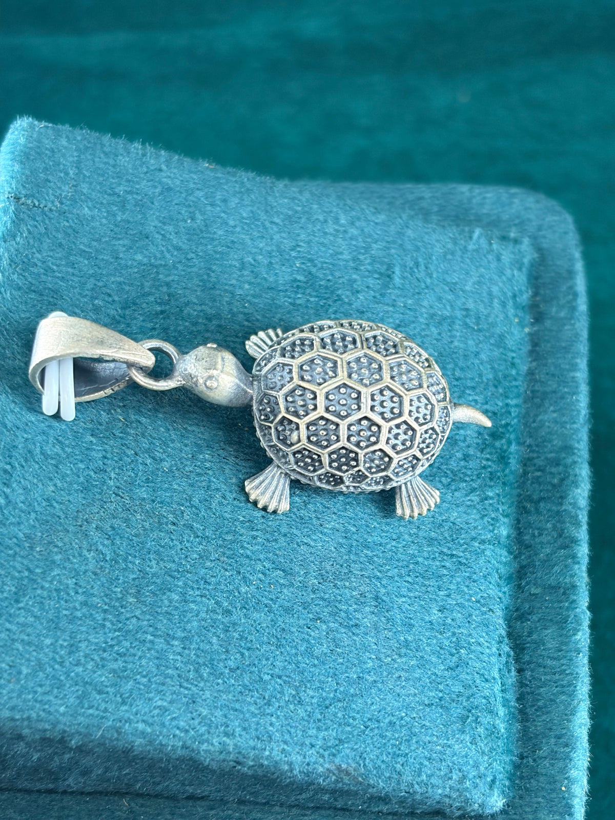 Honeycomb Turtle Pendant – Classic, 925 Silver