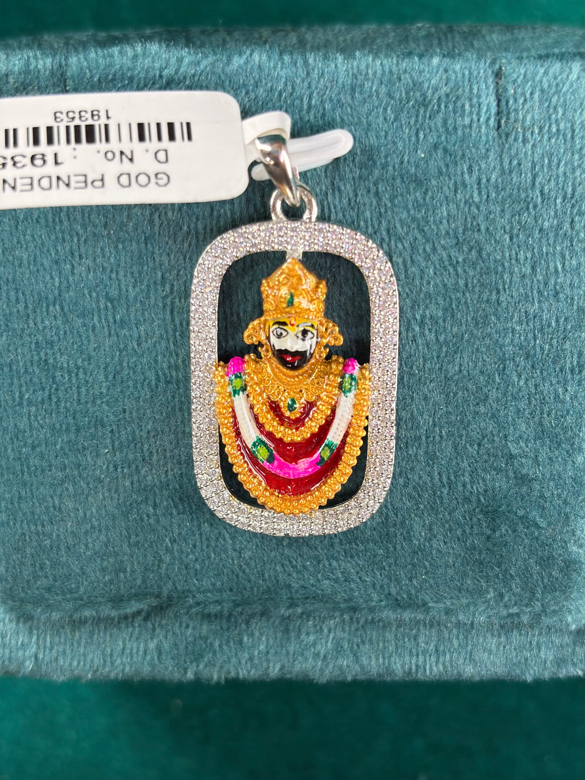 Deity Pendant – Gold-Tone Garland, 925 Silver