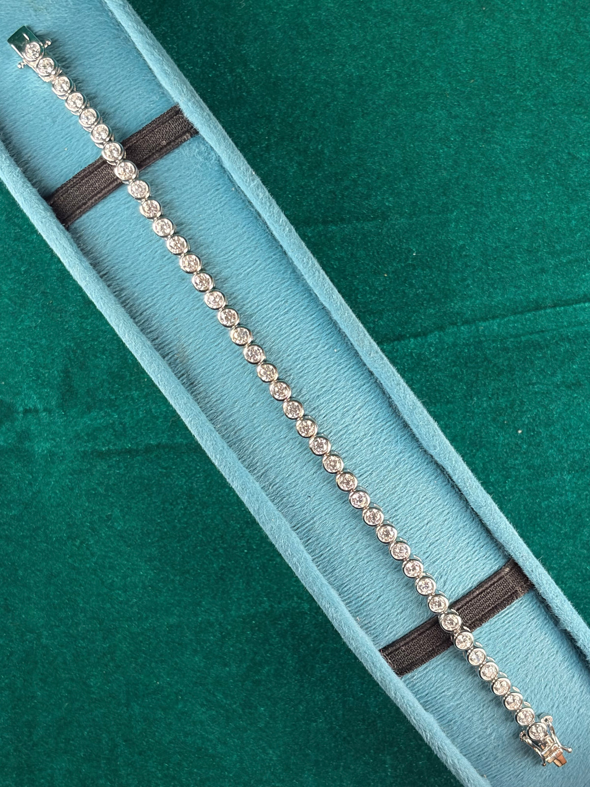 Bezel-Set CZ Tennis Bracelet – Modern Round, 925 Silver