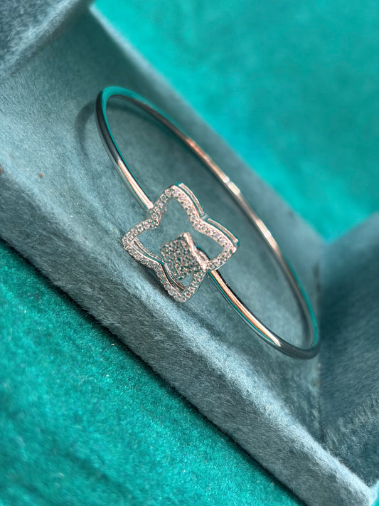 Star Outline Bangle, 925 Silver