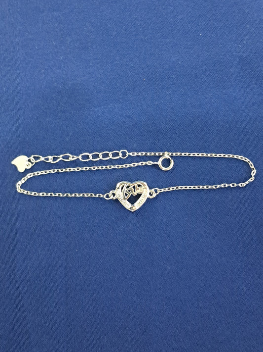 925 sterling silver heart shaped Bracelet